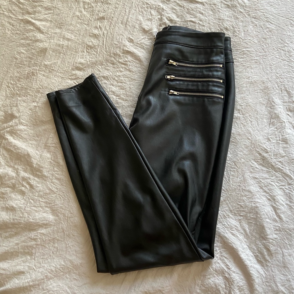 Leather pants black